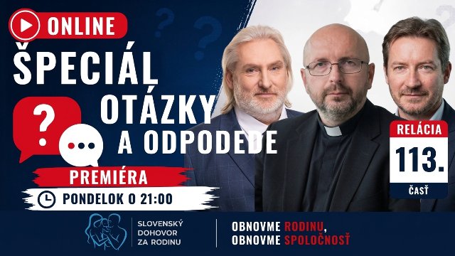 Pondelok 31.8. o 21:00 - Otázky a odpovede (113. časť) PREMIÉRA